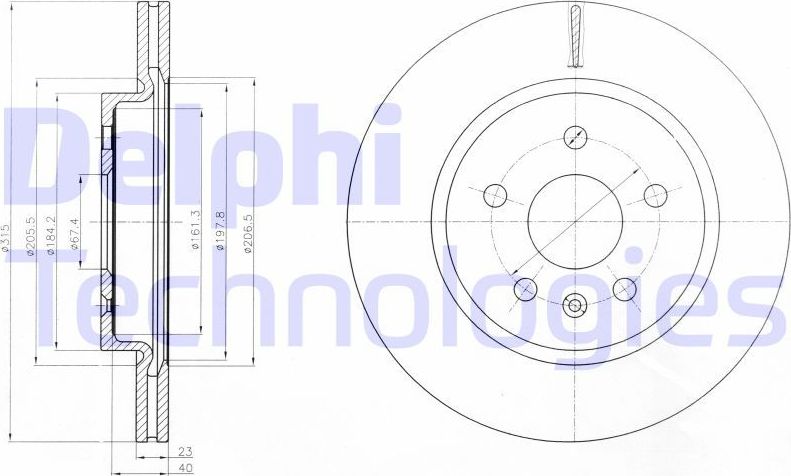 Тормозной диск Delphi. Артикул BG4190