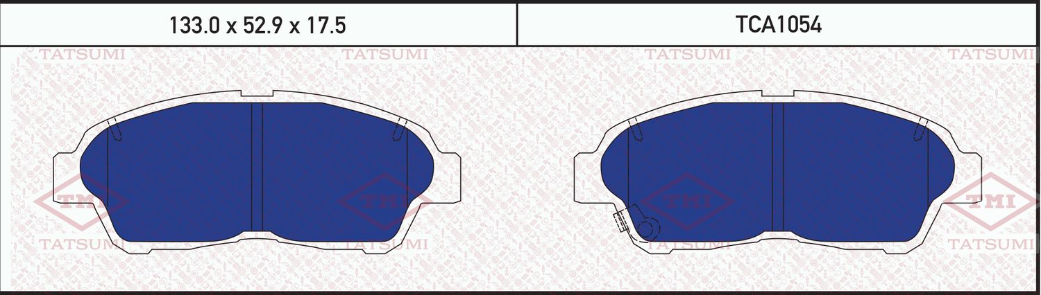 Колодки тормозные TOYOTA CARINA 92- перед. (Tatsumi). Артикул TCA1054