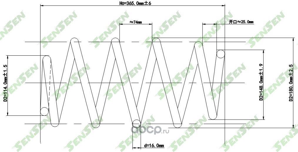 SCP10140 Пружина подвески передней VW MULTIVANTRANSPORTER 03 (Sensen). Артикул SCP10140