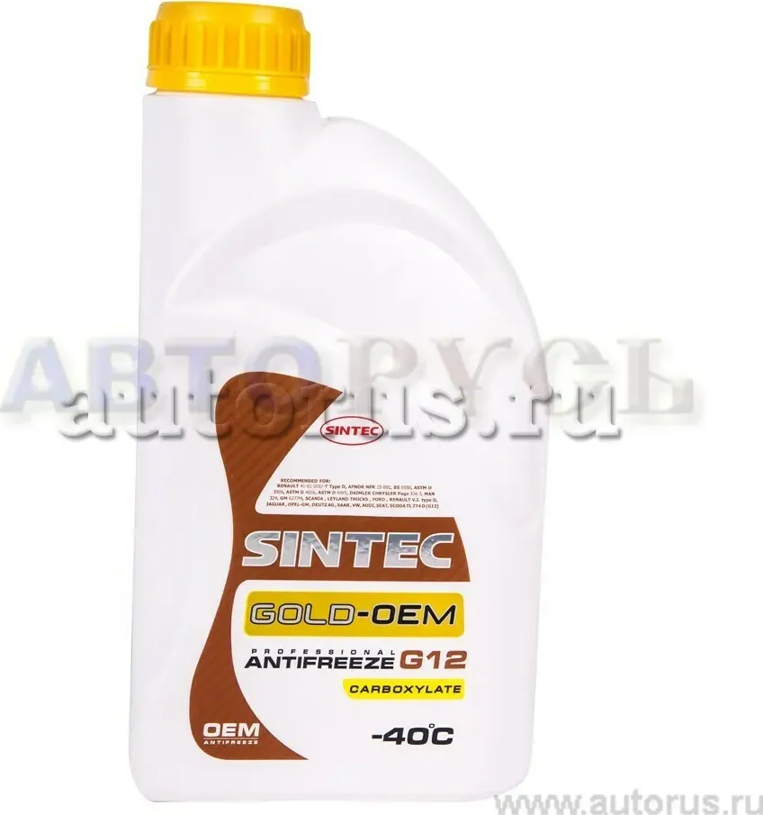 антифриз готовый SINTEC -40c, 1л (желтый) Sintec. Артикул 800525
