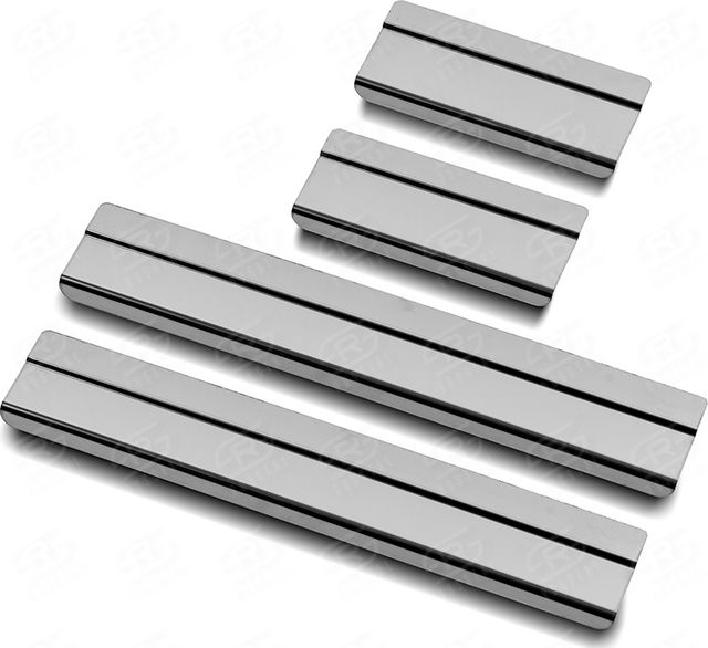 Накладки RusStal на пороги (лист нерж. зеркальный) для Mazda CX-5 II 2017-2026. Артикул MZDCX517-01