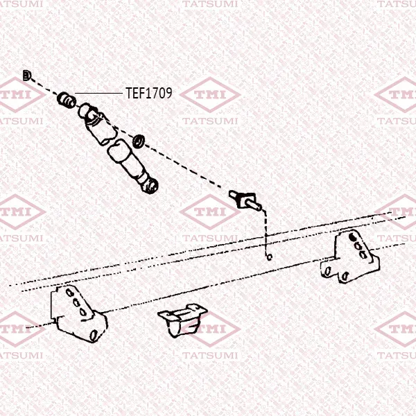 TEF1709_втулка задн. амортизатора MITSUBISHI L200 05   TOYOTA Hilux Dyna Liteace Townace 87 (Tatsumi). Артикул tef1709