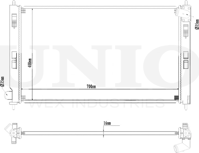 Радиатор двигателя (Unio). Артикул RAD-10013