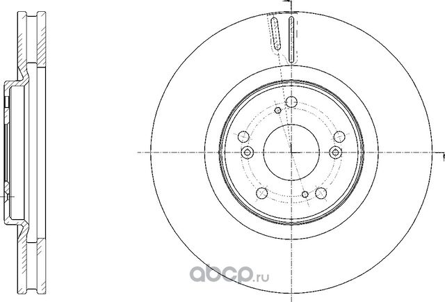 Диск тормозной вентилируемый (G-Brake). Артикул GR21076