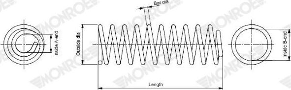 Пружина подвески Monroe. Артикул SE2674