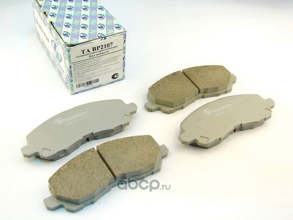 Дисковые тормозные колодки (Trustauto). Артикул TABP2107