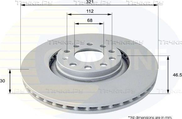 Тормозной диск Comline COATED. Артикул ADC1473V
