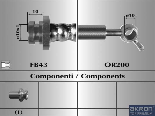 Тормозной шланг Malò. Артикул 80930