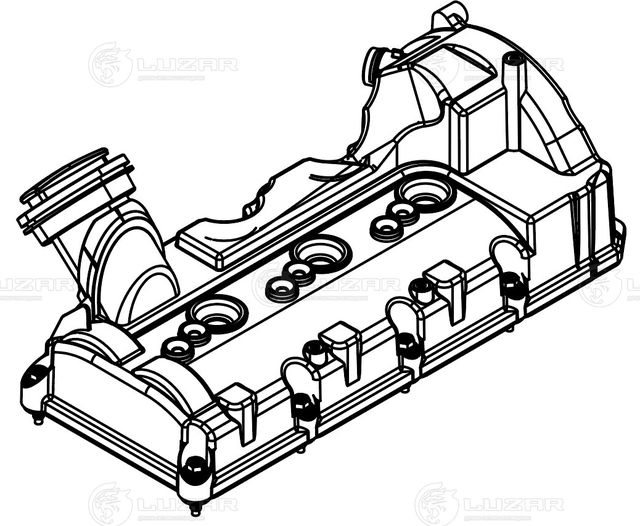 Крышка клапанная для а/м VW Touareg (10-)/Porsche Cayenne (10-) 3.0D (левая) (LVPC 1807) (Luzar). Артикул lvpc-1807