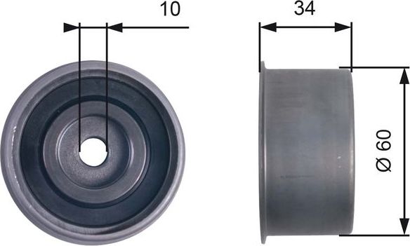 Натяжной ролик (натяжитель) ремня ГРМ Gates PowerGrip™. Артикул T41087