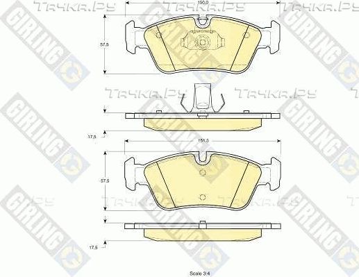 Тормозные колодки Girling передние для BMW 3 IV (E46) 1997-2007. Артикул 6113482