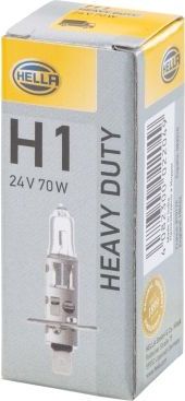 H1 24V- 70W (P14,5s) Hella HEAVY DUTY. Артикул 8GH 002 089-251