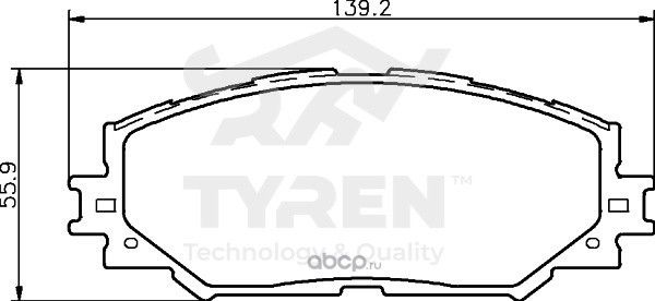 Колодки тормозные дисковые | перед | (Tyren). Артикул TYR1218971