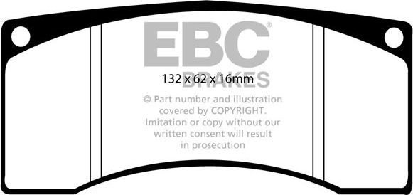 Тормозные колодки EBC Brakes. Артикул DP4016R