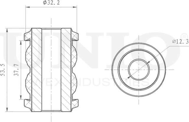 Сайлентблок рычага подвески (Unio). Артикул RMP-20527