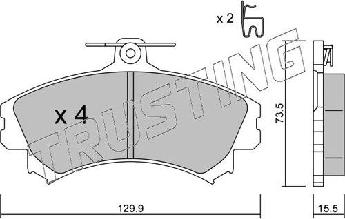 Тормозные колодки Trusting. Артикул 225.0