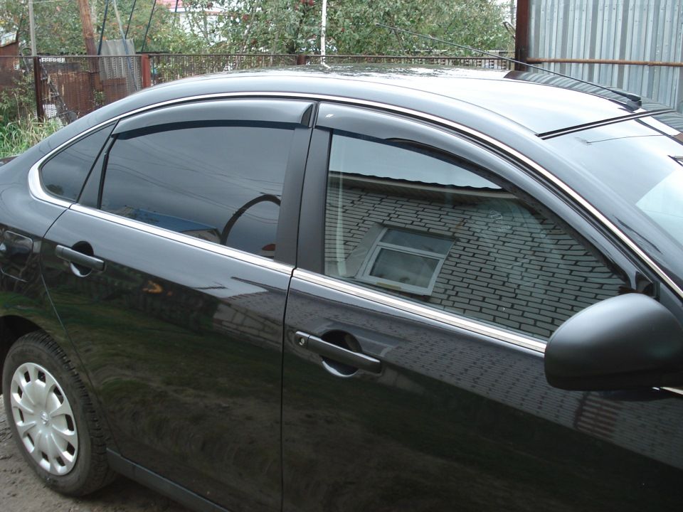 Дефлекторы Cobra Tuning для окон Nissan Almera G15 седан 2012-2026. Артикул N14312