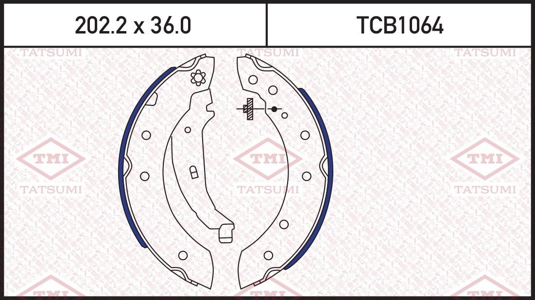 Колодки тормозные RENAULT/PEUGEOT LOGAN/SANDERO/206 задн.барабан. (Tatsumi). Артикул TCB1064