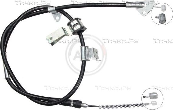 Трос ручника (тросик ручного тормоза) ABS. Артикул K14009