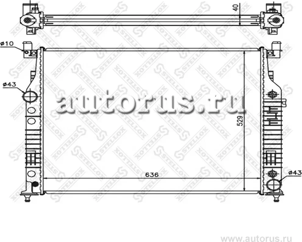 Радиатор охлаждения двигателя Stellox. Артикул 10-25878-SX