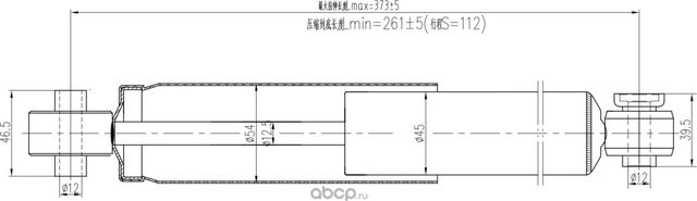 Амортизатор задний (газ) AWSA120161C (Awgo). Артикул AWSA120161C