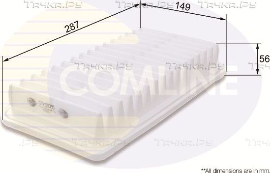 Воздушный фильтр Comline для Toyota Hilux IV 1984-1988. Артикул CTY12095