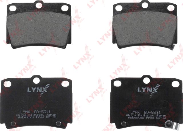 Тормозные колодки LYNXauto задние для Mitsubishi Pajero Sport I 1998-2008. Артикул BD-5511