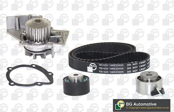 Помпа (водяной насос) с комплектом ремня ГРМ BGA. Артикул TB1420CPK-1