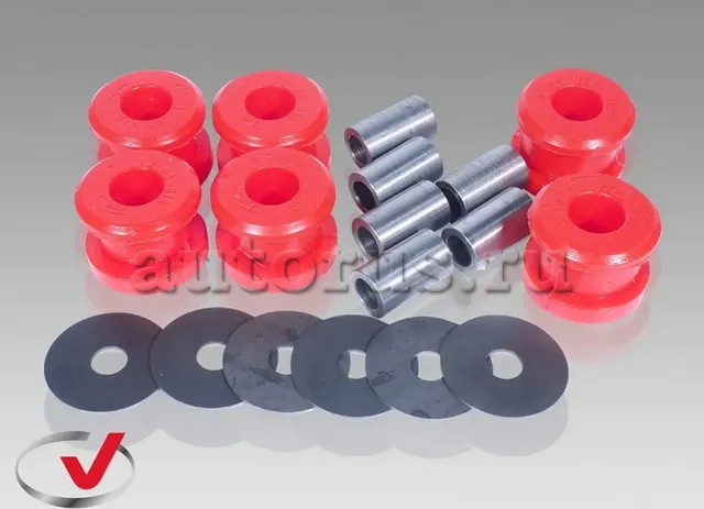 Сайлентблоки полиуретановые переднего подрамника (4 шт OD=39 mm 2 шт OD=43 mm), (Vtulka). Артикул 1206020