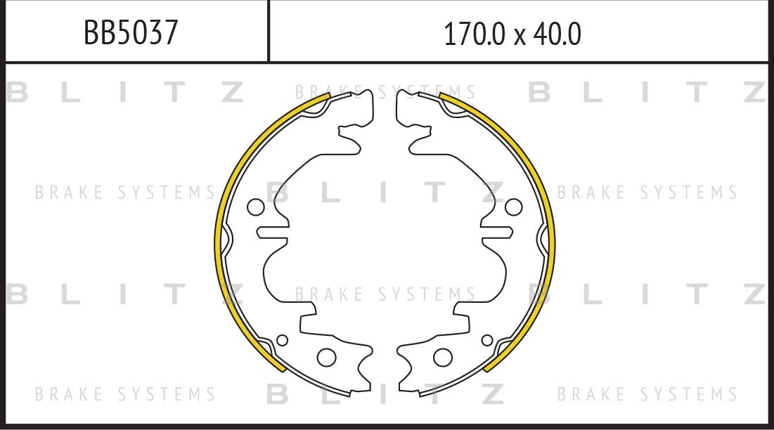 Колодки стояночного тормоза TOYOTA/LEXUS AVENSIS/RX300 -03 (Blitz). Артикул BB5037