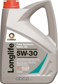 Масло моторное 5W30 COMMA 4л синтетика LONG LIFE. Артикул GML4L
