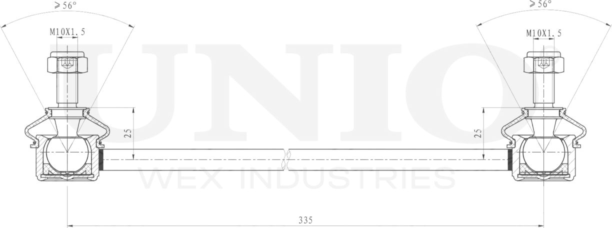 Тяга/стойка стабилизатора (Unio). Артикул SSP-50122