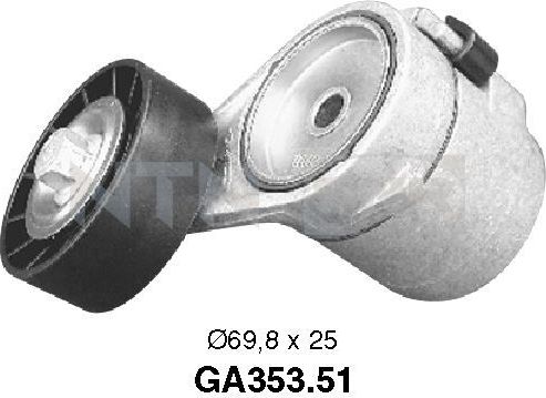 Натяжной ролик (натяжитель) приводного поликлинового ремня NTN / SNR для Chevrolet Corsa 1994-2002. Артикул GA353.51