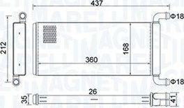 Радиатор отопителя (печки) Magneti Marelli. Артикул 350218451000