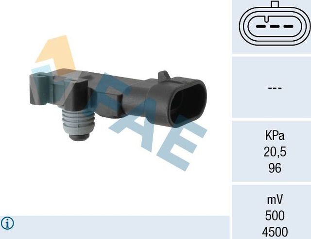 Датчик абсолютного давления (ДАД, MAP) FAE для Saab 9-7X 2004-2012. Артикул 15013