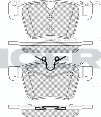 Тормозные колодки Icer задние для Land Rover Range Rover Evoque I 2011-2019. Артикул 182232