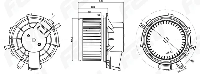 Электровентилятор отопителя для Fiat Ducato/PSA Boxer/Jumper (06-) (Fehu). Артикул ffh1050