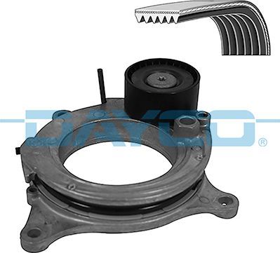 Приводной ремень поликлиновой с роликами (комплект) Dayco. Артикул KPV1280