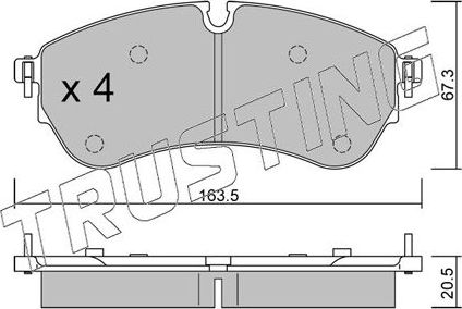 Тормозные колодки Trusting. Артикул 1173.0