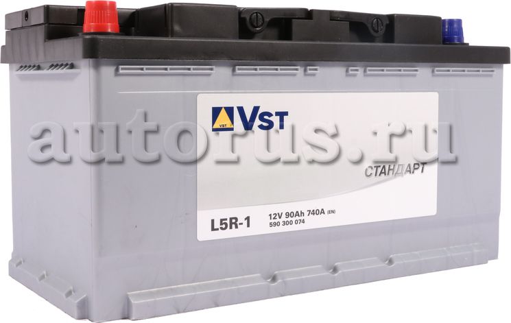 Аккумуляторная батарея V СТАНДАРТ [12V 90Ah 740A] (VST). Артикул 590300074