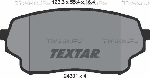 Тормозные колодки Textar. Артикул 2430101
