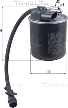Топливный фильтр Mahle. Артикул KL 912
