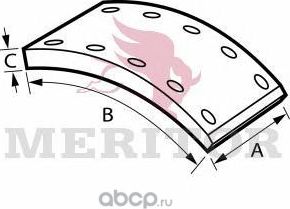 накладки тормозные STD (Arvinmeritor). Артикул MBLK2200