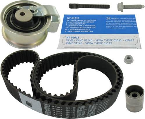 Ремень ГРМ с роликами (комплект) SKF для Audi A6 II (C5) 2000-2005. Артикул VKMA 01143