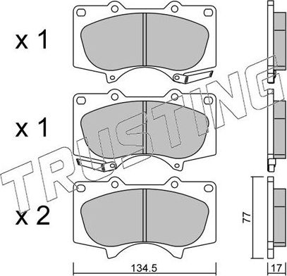 Тормозные колодки Trusting. Артикул 470.0