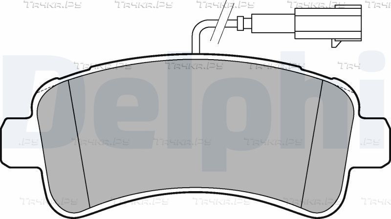 Тормозные колодки Delphi (Low-Metallic). Артикул LP3185