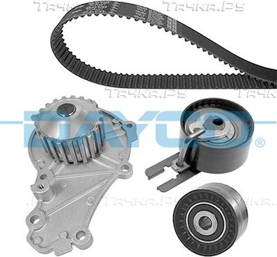 Помпа (водяной насос) с комплектом ремня ГРМ Dayco для Ford Fiesta VI 2009-2019. Артикул KTBWP8750