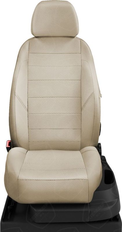 Чехлы Автолидер на сидения для Renault Sandero Stepway II 2014-2026, цвет Кремовый. Артикул RN22-0509-EC25