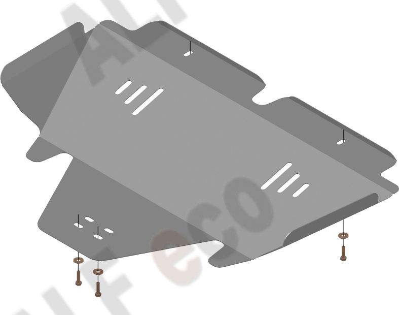 Защита алюминиевая Alfeco для картера Subaru Forester I 1997-2002. Артикул ALF.22.25 AL4