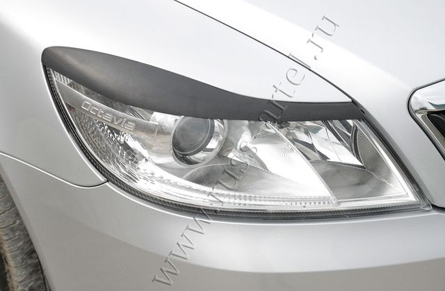 Накладки Русская Артель на передние фары (реснички) для Skoda Octavia A5 2008-2013. Артикул RESO-014500